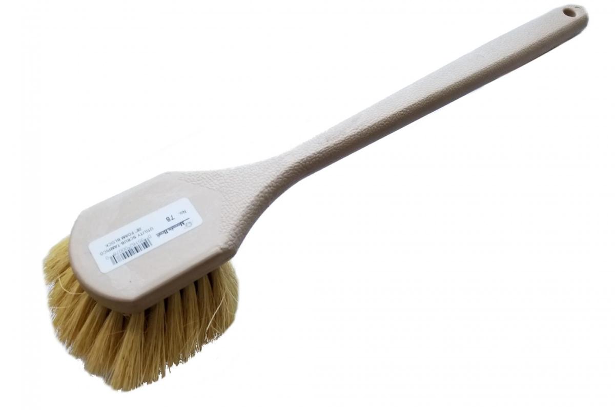 Jumbo Utility Scrubbing Brush - Stiff Tampico Bristles - 18 - The