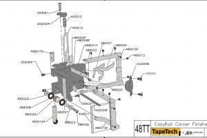 TapeTech® 3" Easy Roll Angle Head Schematic (48TT)