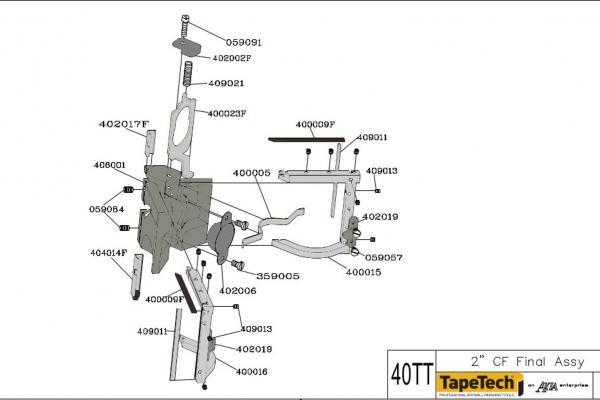 TapeTech® 2" Angle Head Schematic (40TT) 