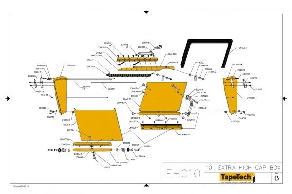 TapeTech® 10" MAXXBOX Flat Box Schematic (EHC10)
