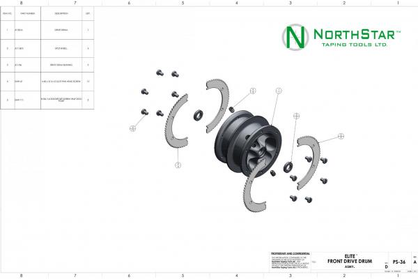 NorthStar™ Elite One-Piece Drive Wheel Schematic